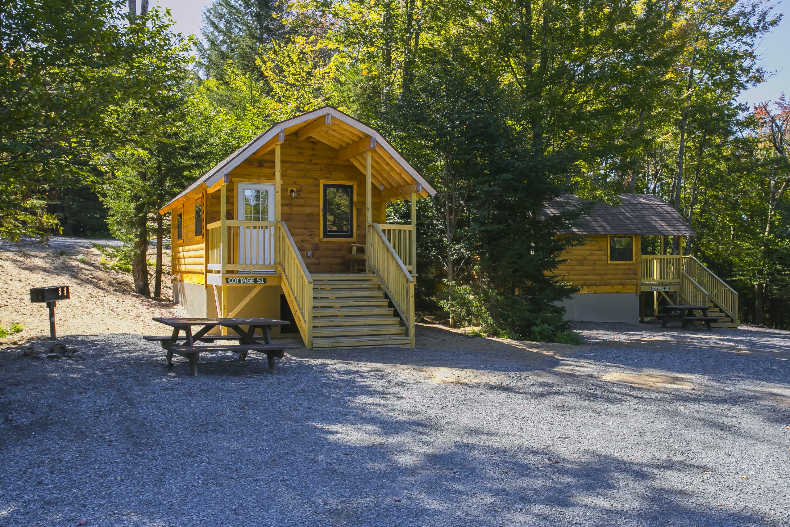 Photo of the cottages on a beautiful summer day