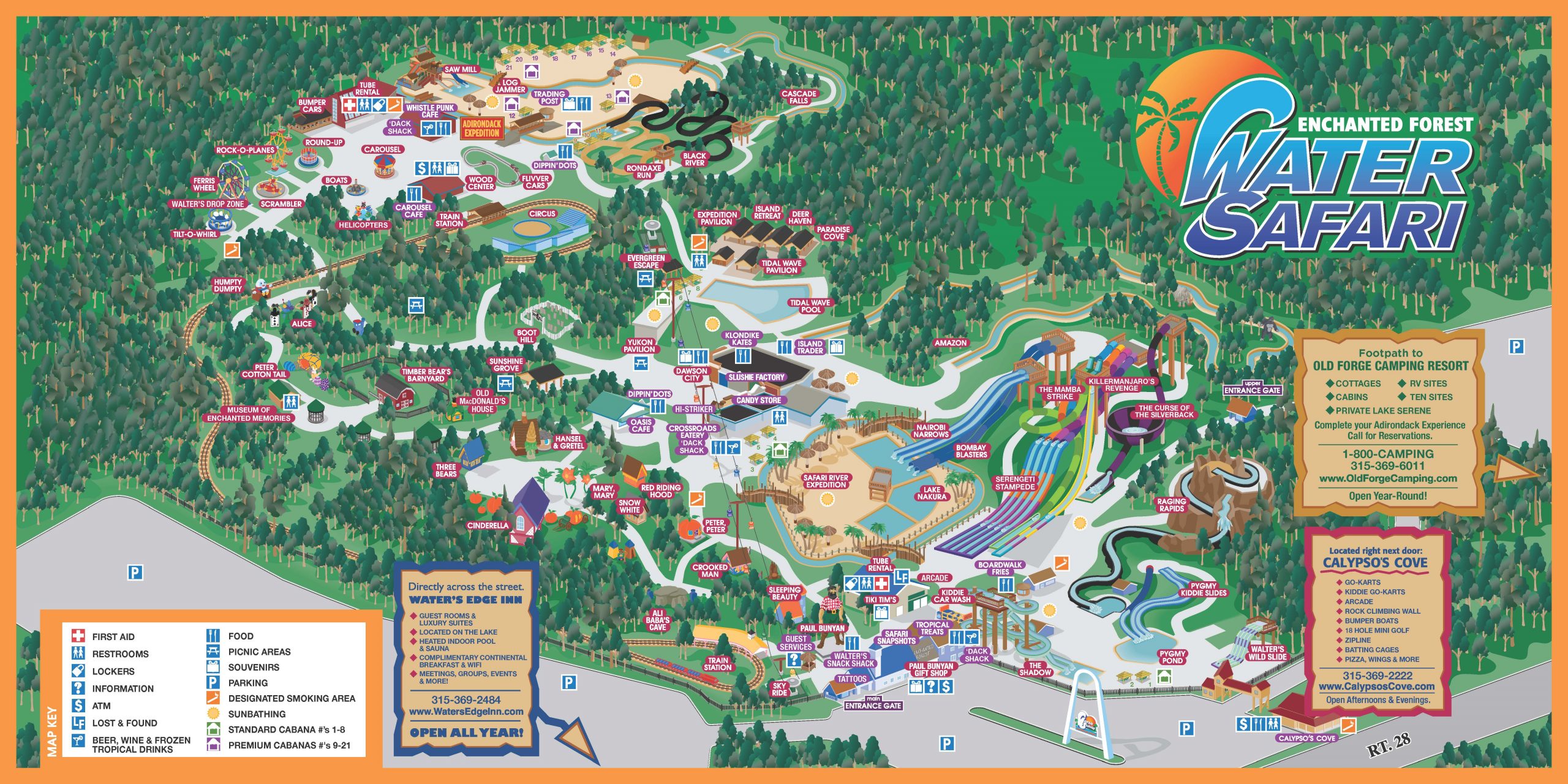 Interactive Park Map Enchanted Forest Water Safari