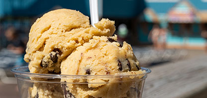 A photo of ice cream in a cup.